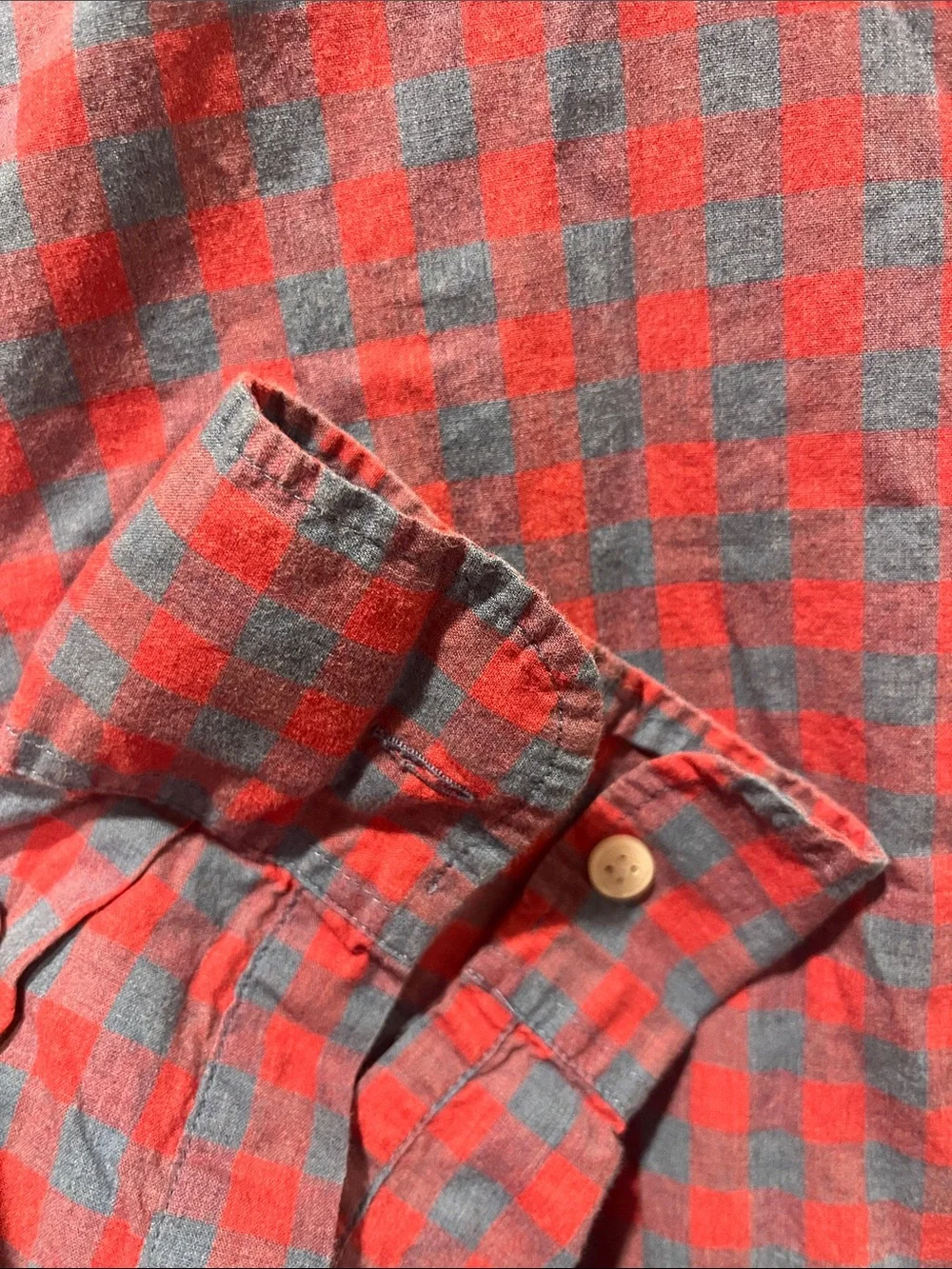 J. Crew Blue and Red Check Button-Down Shirt